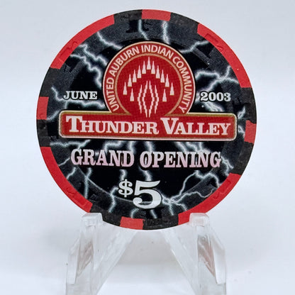 Thunder Valley Casino Lincoln California 2003 'Grand Opening' Series 11 LE $5 Casino Chip