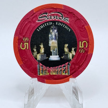 Sands Atlantic City New Jersey 1995 'Grand Opening' LE $5 Casino Chip
