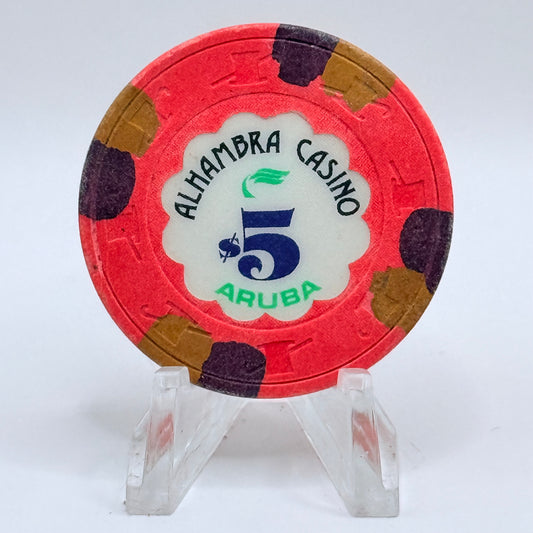 Alhambra Oranjestad Aruba Series 1 $5 Casino Chip