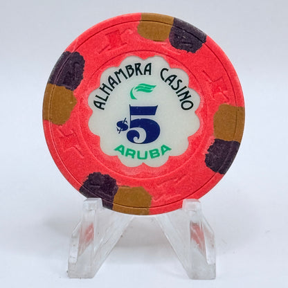 Alhambra Oranjestad Aruba Series 1 $5 Casino Chip