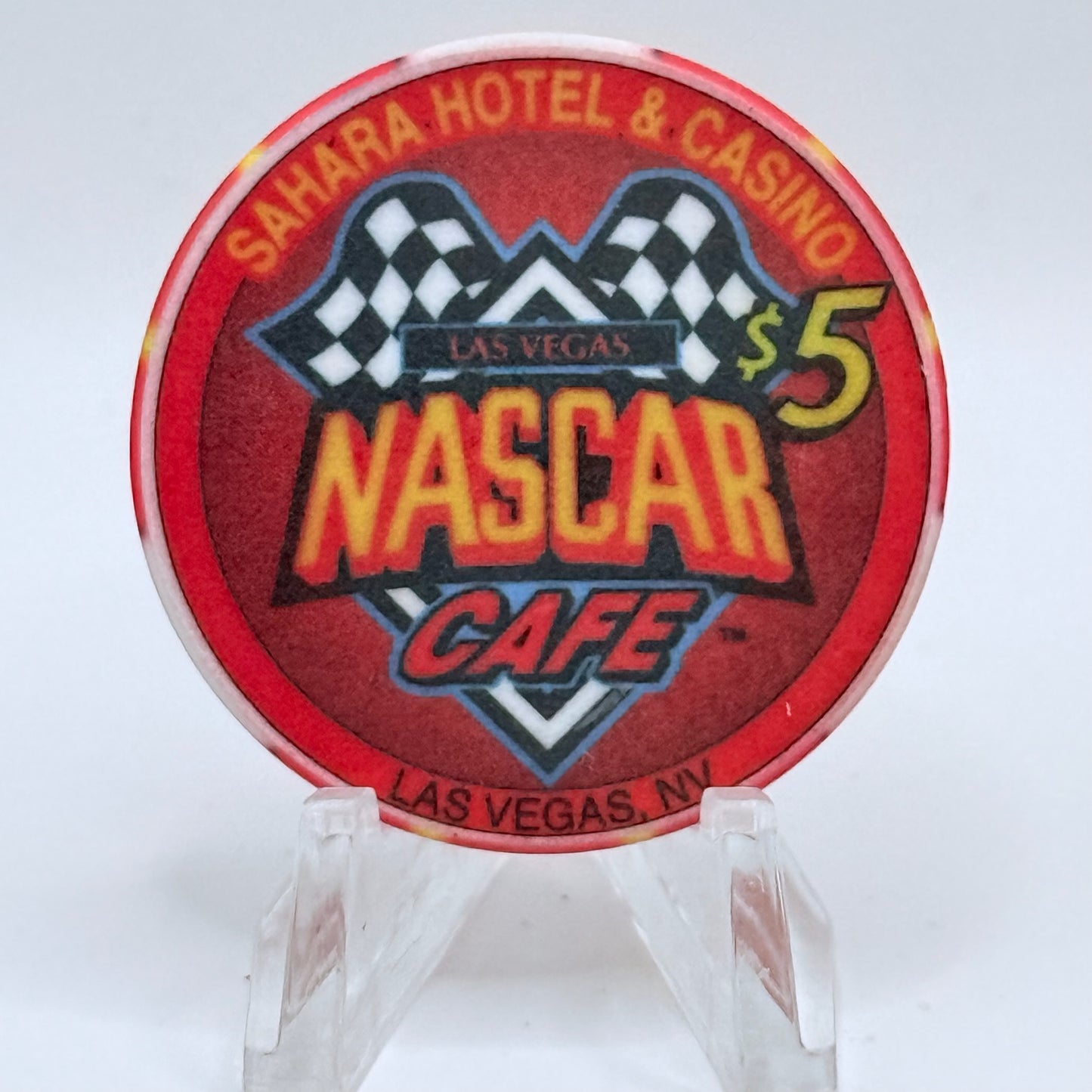 Sahara Las Vegas Nevada 2000 'Grand Opening - NASCAR Cafe' LE $5 Casino Chip V5472