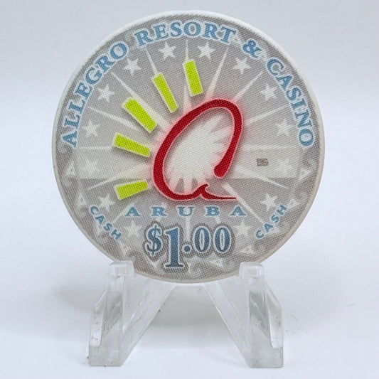 Allegro Resort & Casino Palm Beach Aruba $1 Casino Chip
