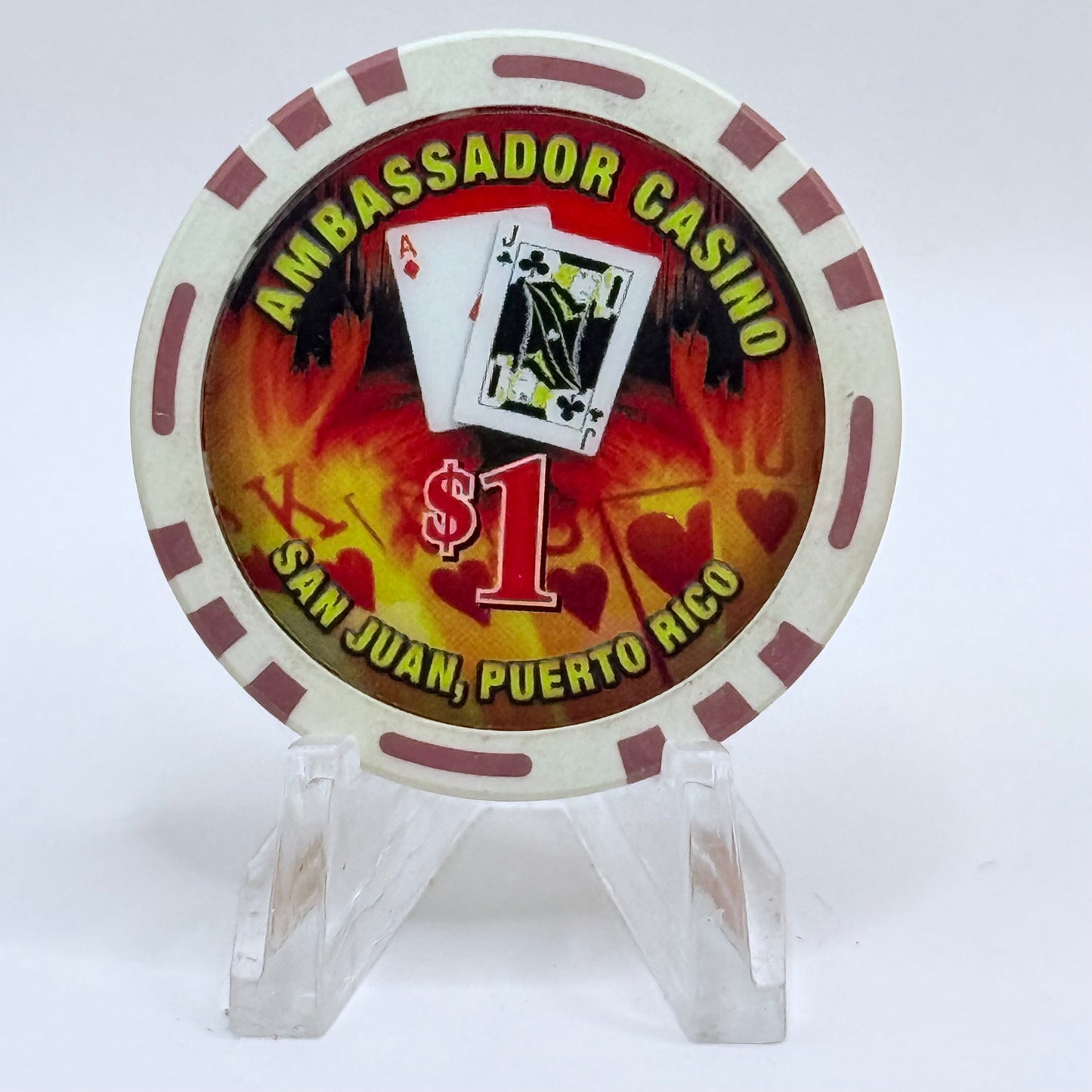 Ambassador Plaza San Juan Puerto Rico Series 2 $1 Casino Chip