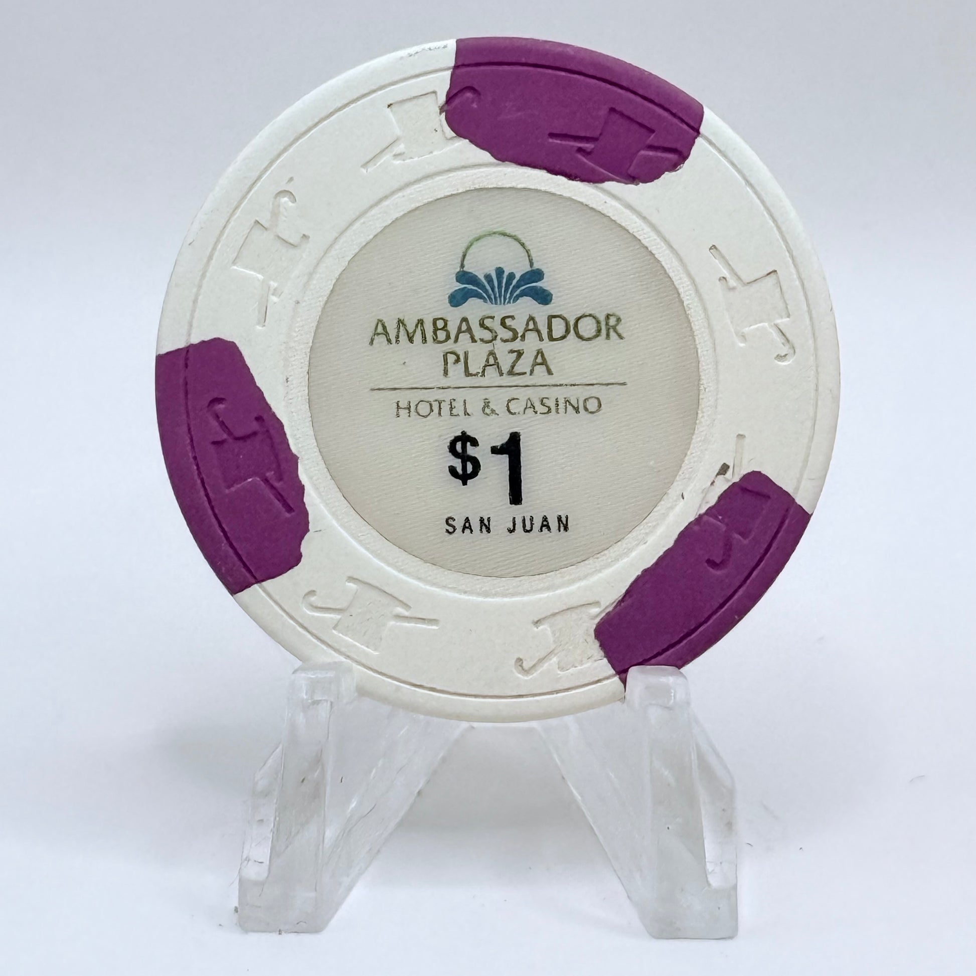 Ambassador Plaza San Juan Puerto Rico Series 1 $1 Casino Chip