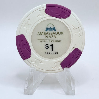 Ambassador Plaza San Juan Puerto Rico Series 1 $1 Casino Chip