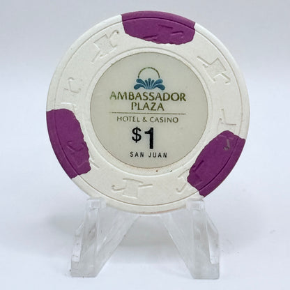 Ambassador Plaza San Juan Puerto Rico Series 1 $1 Casino Chip