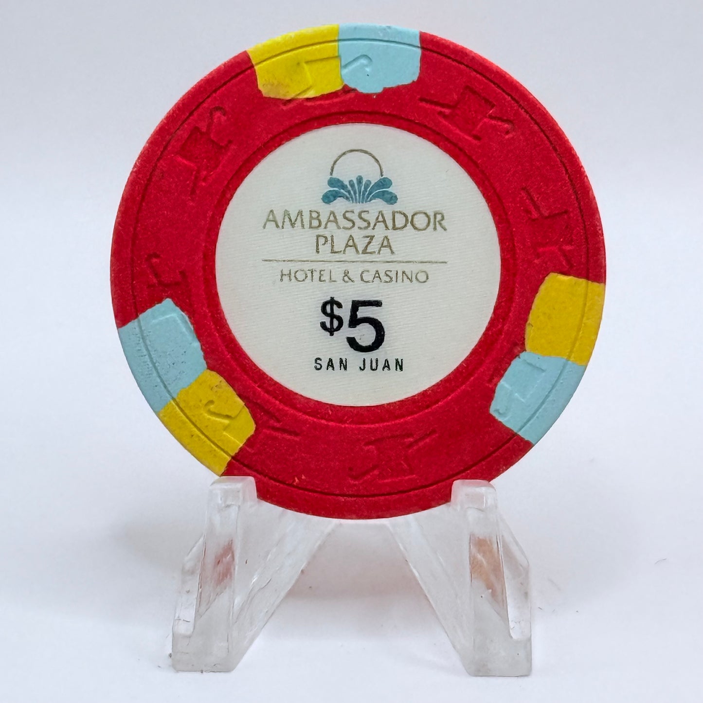 Ambassador Plaza San Juan Puerto Rico Series 1 $5 Casino Chip