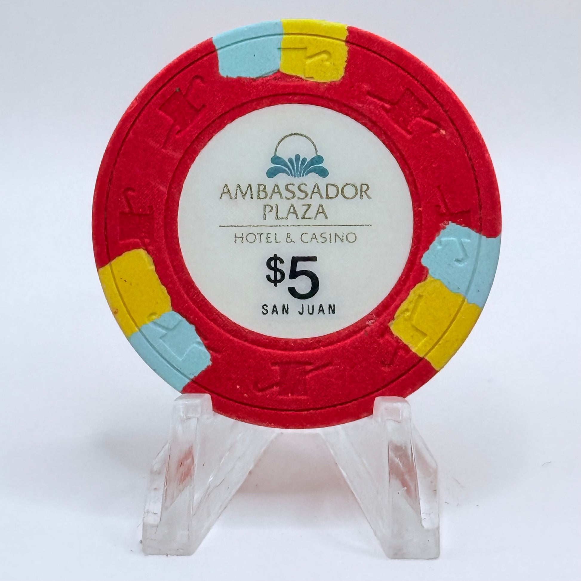 Ambassador Plaza San Juan Puerto Rico Series 1 $5 Casino Chip