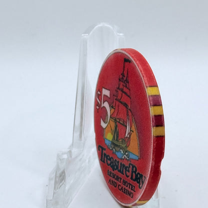 Treasure Bay (Riverboat 1993-2005) Biloxi Mississippi 1994 'Grand Opening' LE $5 Casino Chip