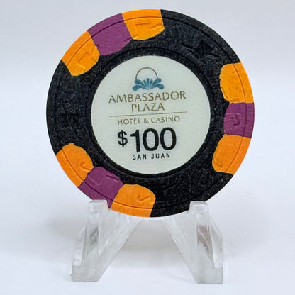 Ambassador Plaza San Juan Puerto Rico Series 1 $100 Casino Chip