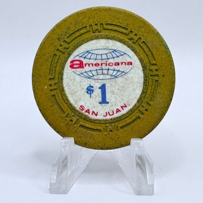 Americana Isla Verde Puerto Rico Series 2 $1 Casino Chip