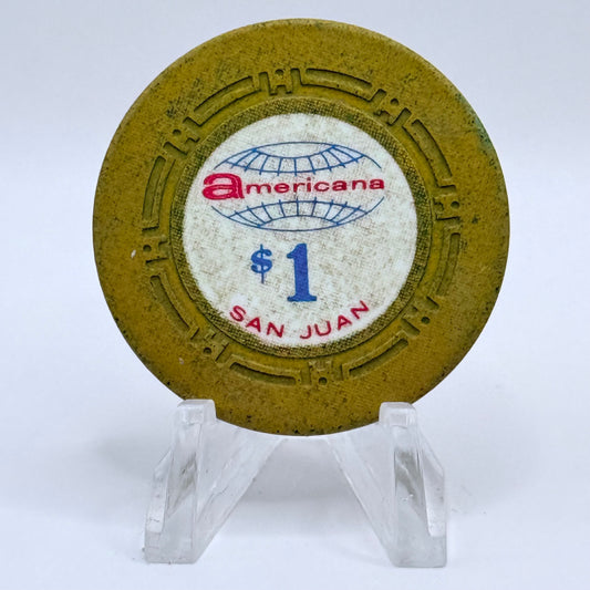 Americana Isla Verde Puerto Rico Series 2 $1 Casino Chip