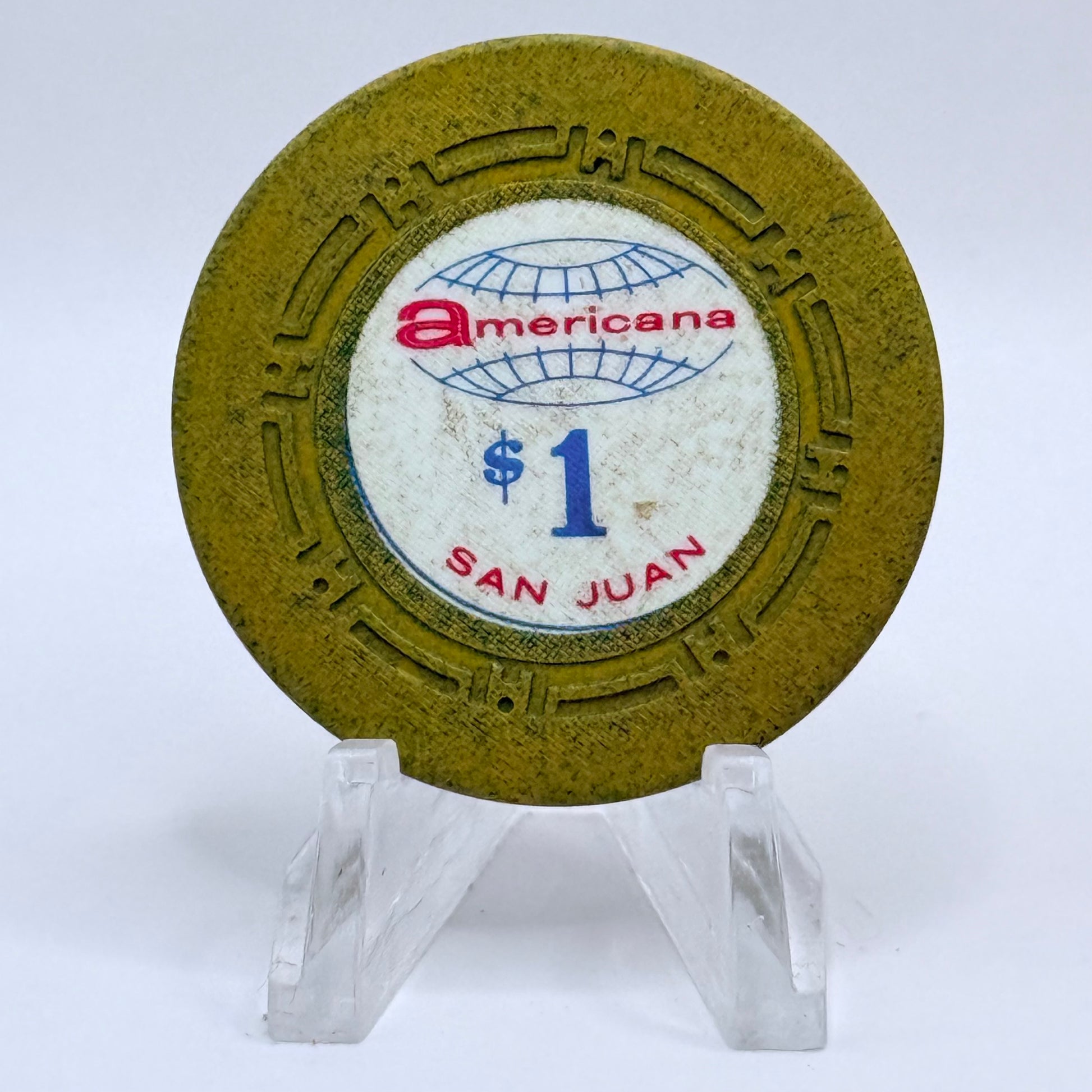 Americana Isla Verde Puerto Rico Series 2 $1 Casino Chip
