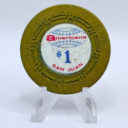 Americana Isla Verde Puerto Rico Series 2 $1 Casino Chip