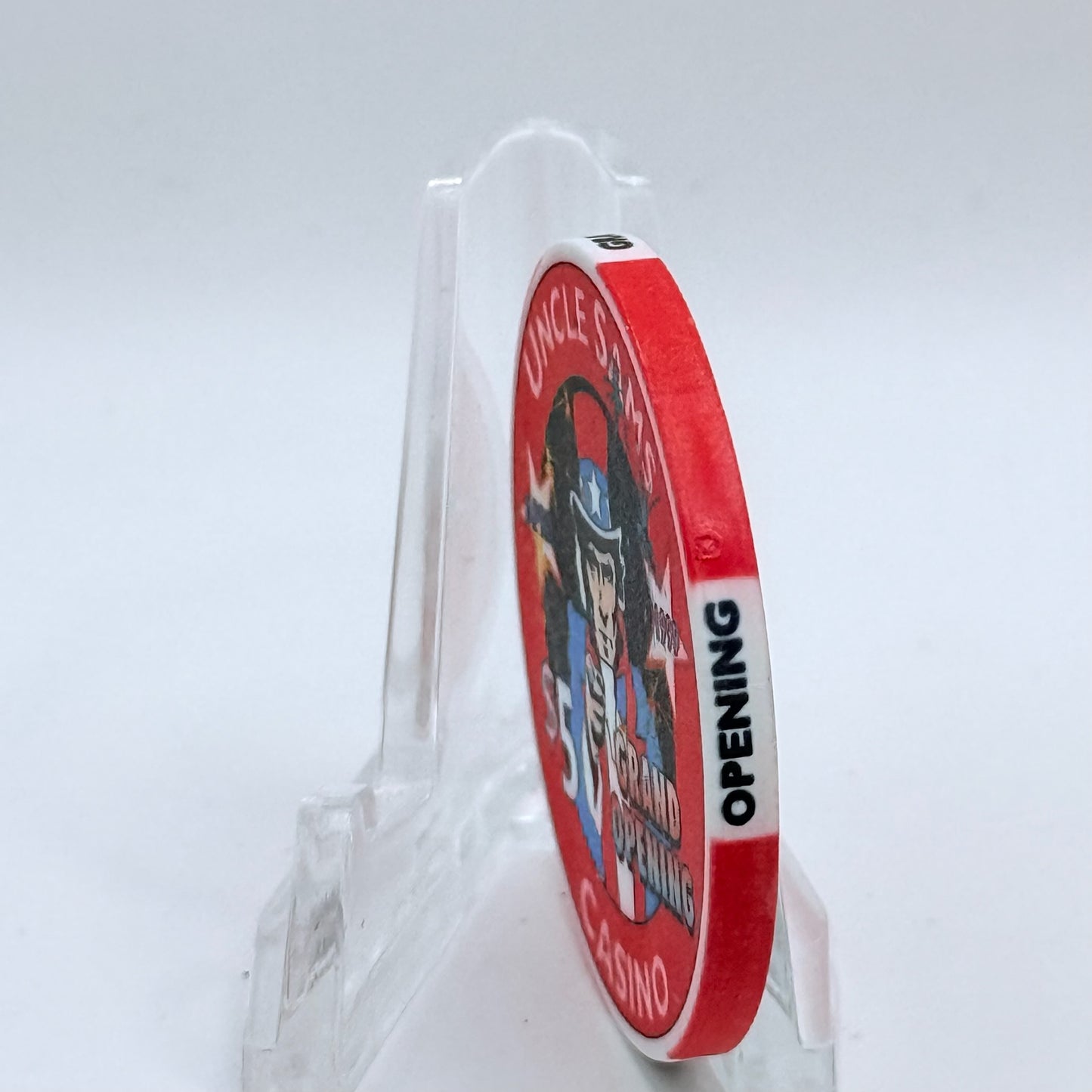 Uncle Sam's Casino Cripple Creek Colorado 1999 'Grand Opening' LE $5 Casino Chip