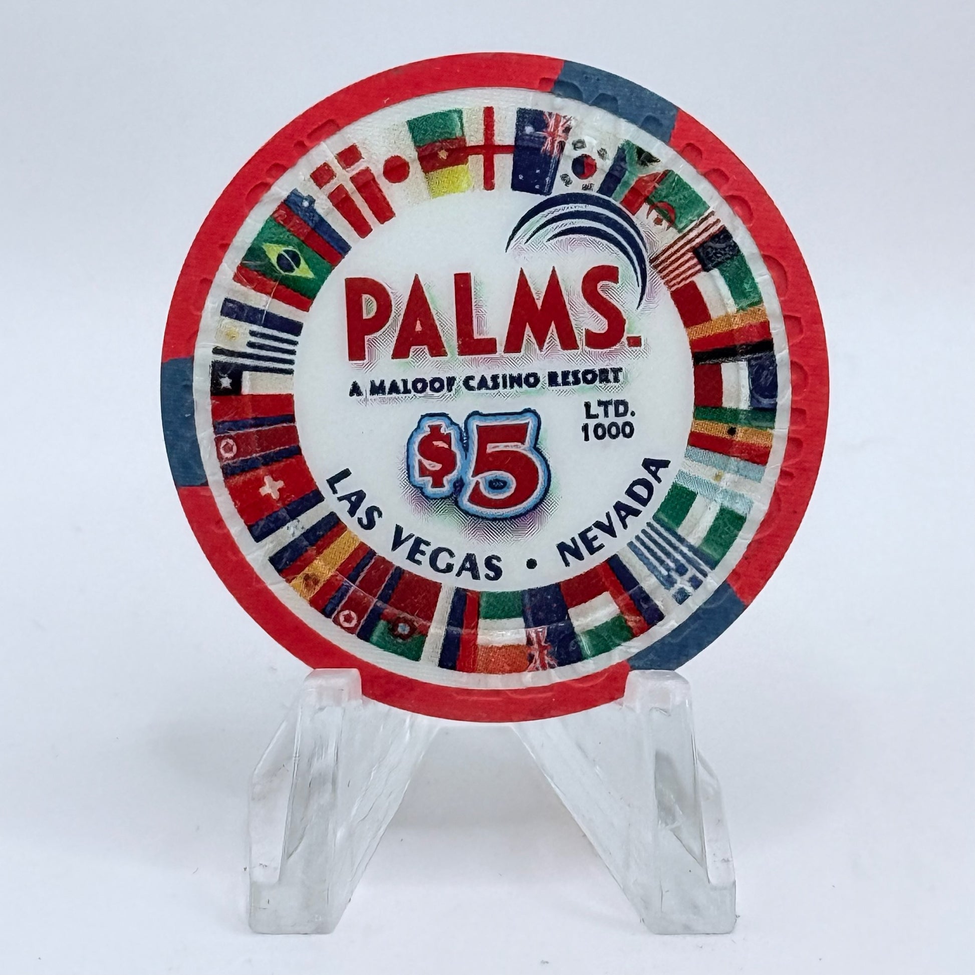 Palms Casino Resort Las Vegas Nevada 2010 'World Soccer Tournament' LE $5 Casino Chip D0077