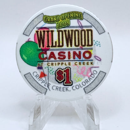 Wildwood Casino Cripple Creek Colorado 2008 'Grand Opening' LE $1 Casino Chip
