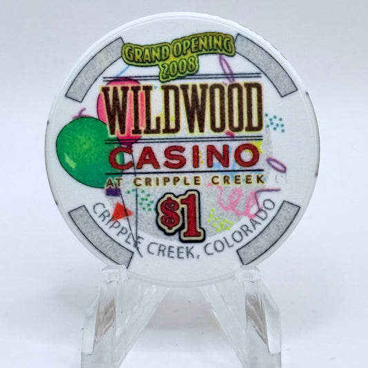 Wildwood Casino Cripple Creek Colorado 2008 'Grand Opening' LE $1 Casino Chip