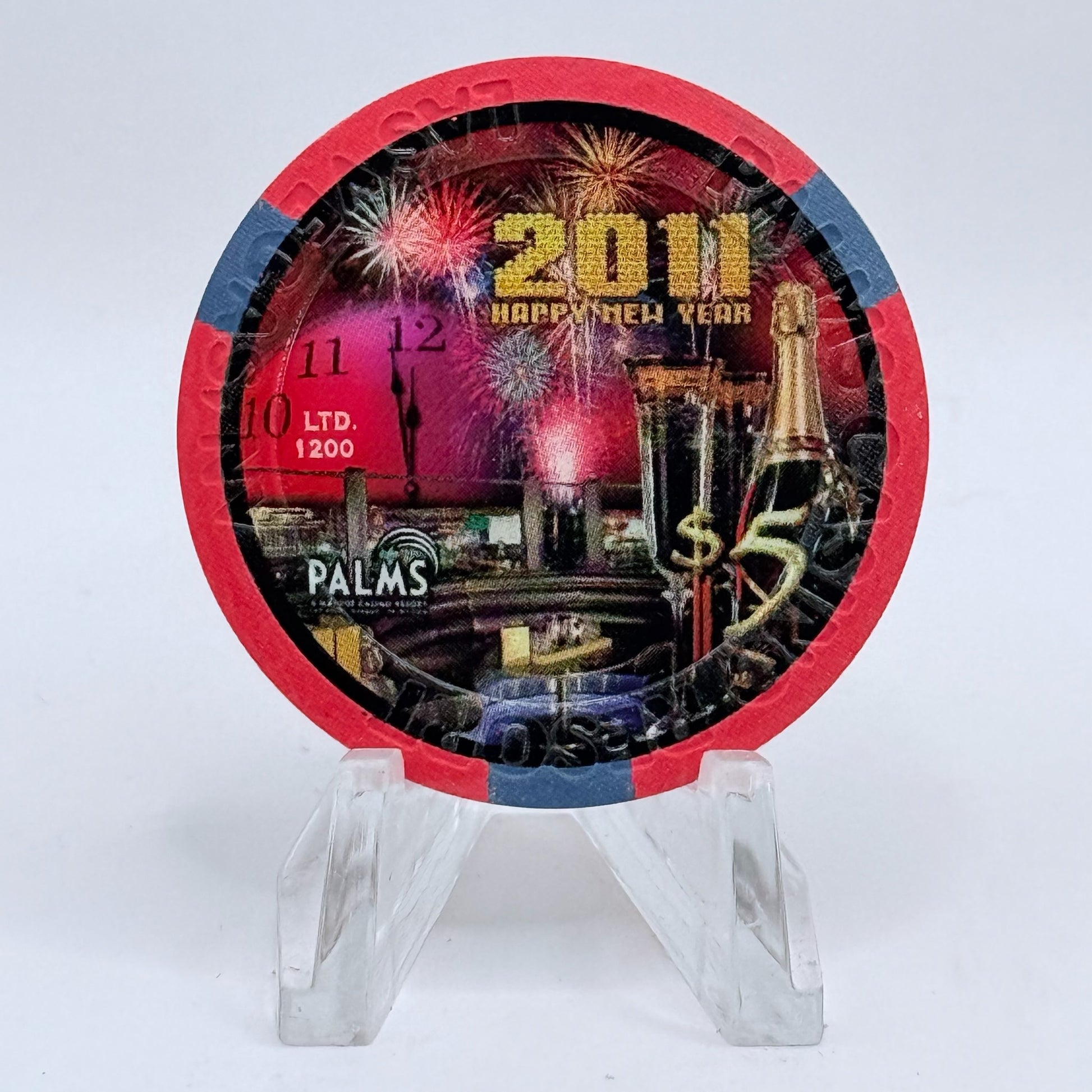 Palms Casino Resort Las Vegas Nevada 2011 'New Year' LE $5 Casino Chip D0084