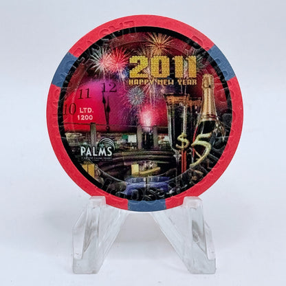 Palms Casino Resort Las Vegas Nevada 2011 'New Year' LE $5 Casino Chip D0084