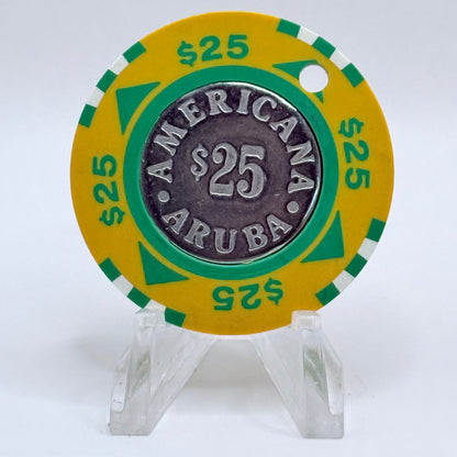 Americana Palm Beach Aruba 'Drilled' Series 5 $25 Casino Chip