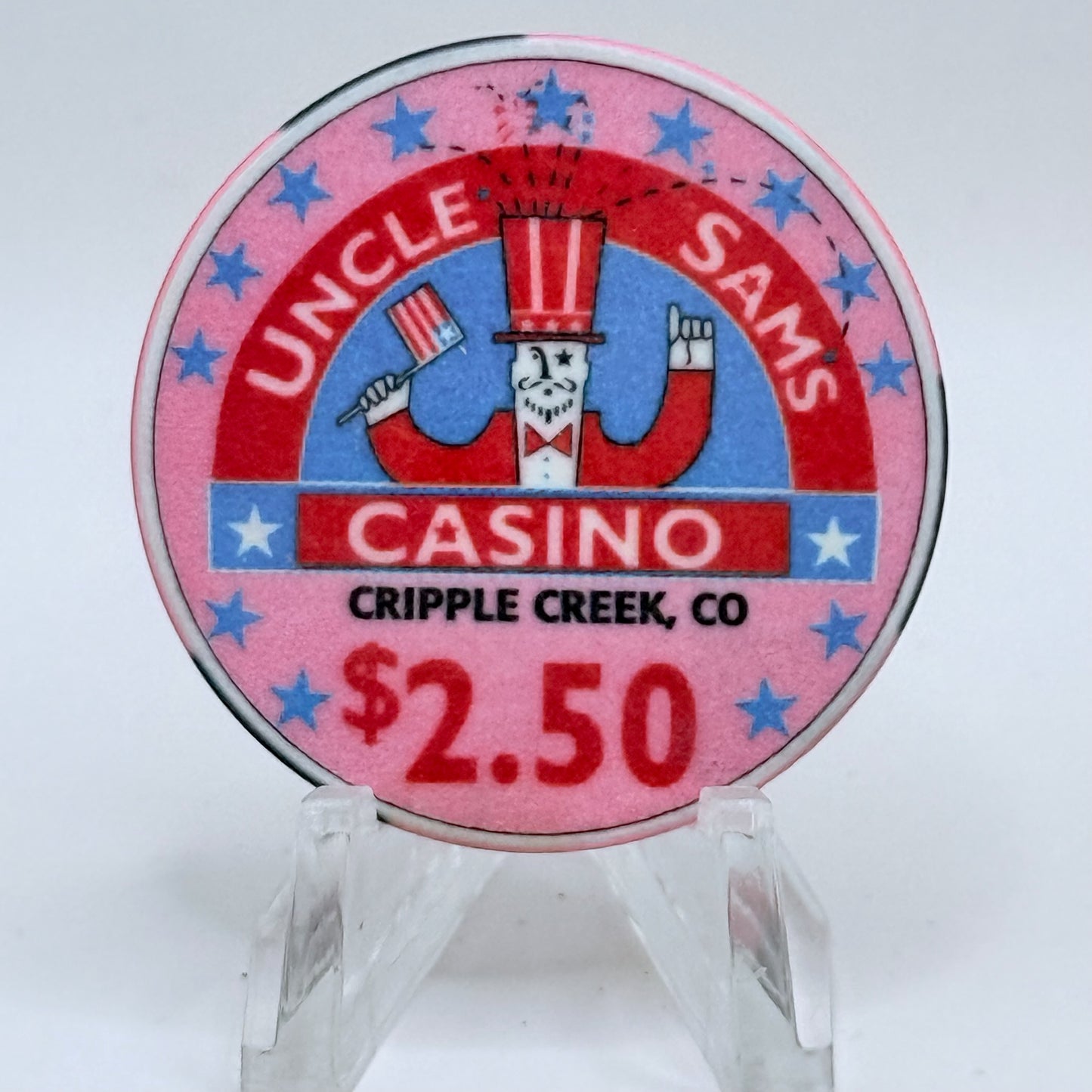 Uncle Sam's Casino Cripple Creek Colorado 1999 'Grand Opening' LE $2.50 Casino Chip