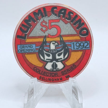 Lummi Casino Bellingham Washington 1992 'Grand Opening' LE $5 Casino Chip