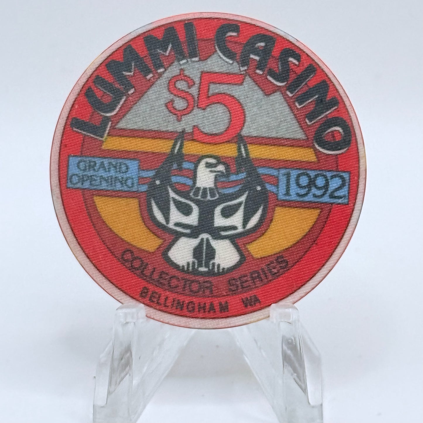 Lummi Casino Bellingham Washington 1992 'Grand Opening' LE $5 Casino Chip