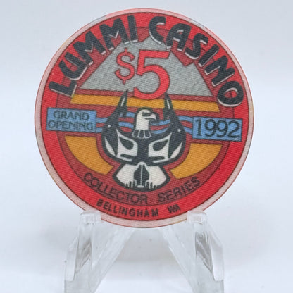 Lummi Casino Bellingham Washington 1992 'Grand Opening' LE $5 Casino Chip