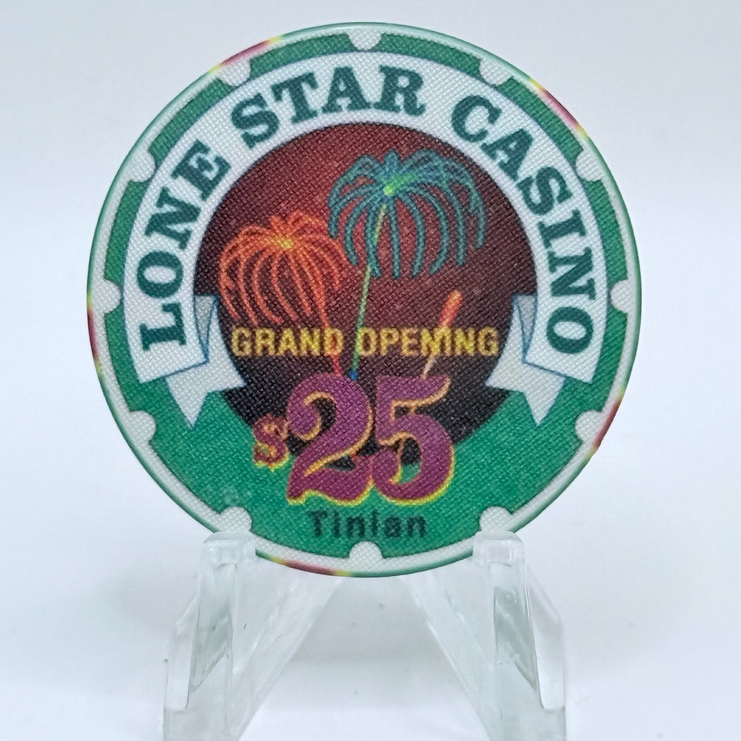 Lone Star Tinian Northern Marianas 1995 'Grand Opening' LE $25 Casino Chip