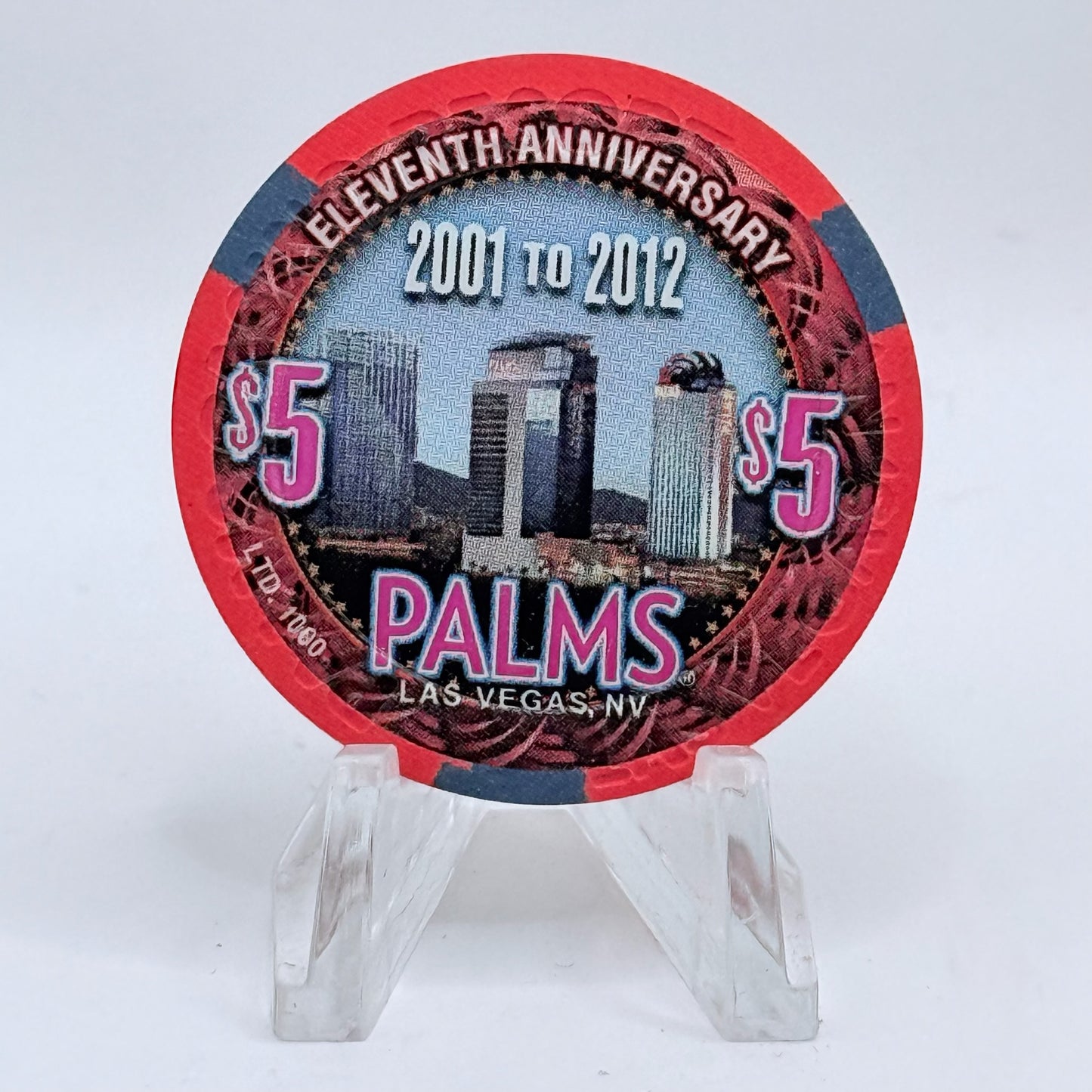 Palms Casino Resort Las Vegas Nevada 2012 '11th Anniversary' LE $5 Casino Chip D0781