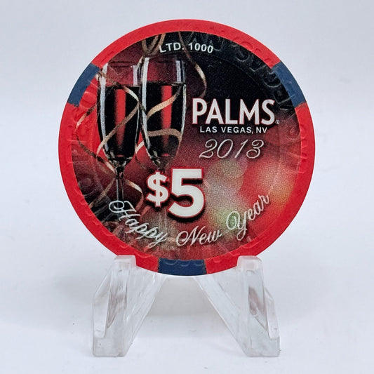 Palms Casino Resort Las Vegas Nevada 2013 'New Year' LE $5 Casino Chip D0891