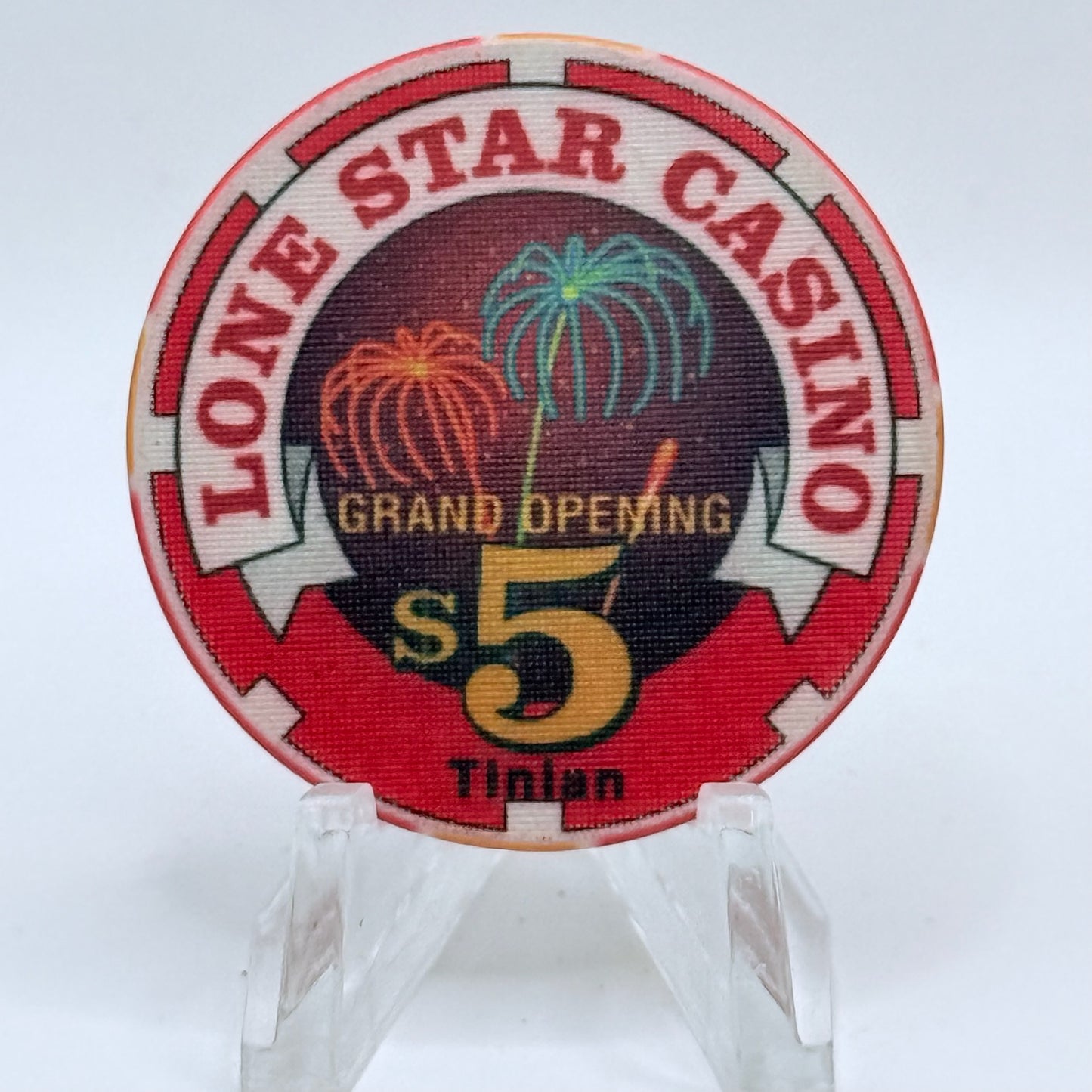 Lone Star Tinian Northern Marianas 1995 'Grand Opening' LE $5 Casino Chip