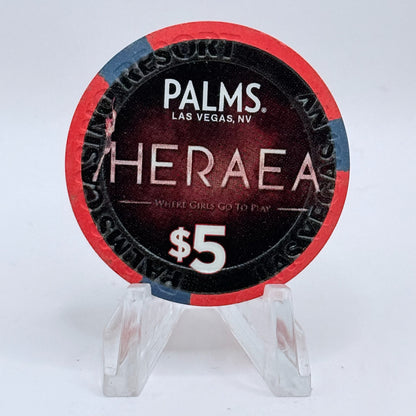 Palms Casino Resort Las Vegas Nevada 2013 'Heraea' LE $5 Casino Chip D1046