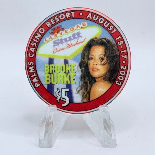 Palms Casino Resort Las Vegas Nevada 2003 'Brooke Burke' LE $5 Casino Chip E1975