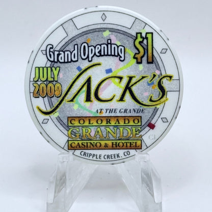 Colorado Grande Casino Cripple Creek Colorado 2009 'Grand Opening' LE $1 Casino Chip