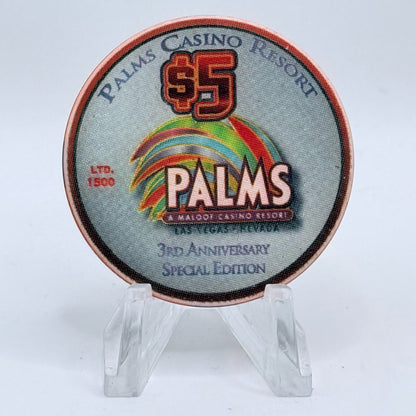 Palms Casino Resort Las Vegas Nevada 2004 '3rd Anniversary' LE $5 Casino Chip E4016
