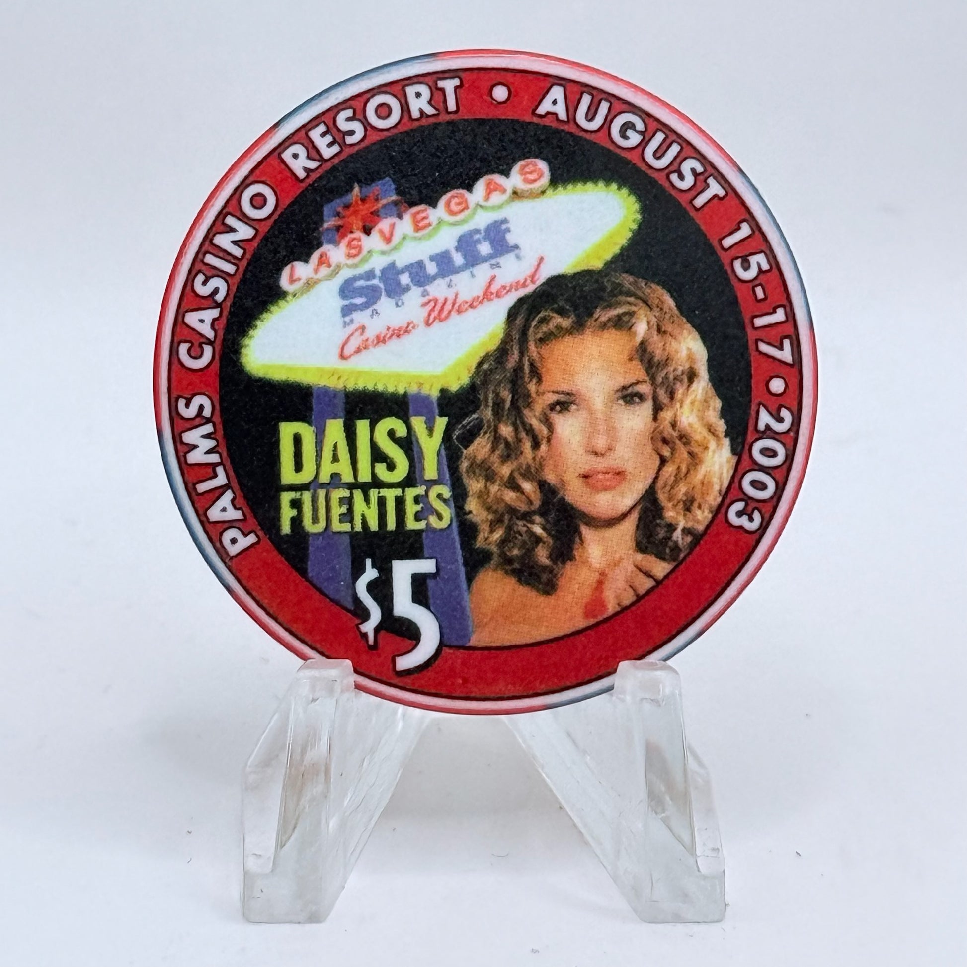 Palms Casino Resort Las Vegas Nevada 2003 'Daisy Fuentes' LE $5 Casino Chip E1976