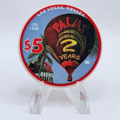 Palms Casino Resort Las Vegas Nevada 2003 '2nd Anniversary' LE $5 Casino Chip E1928