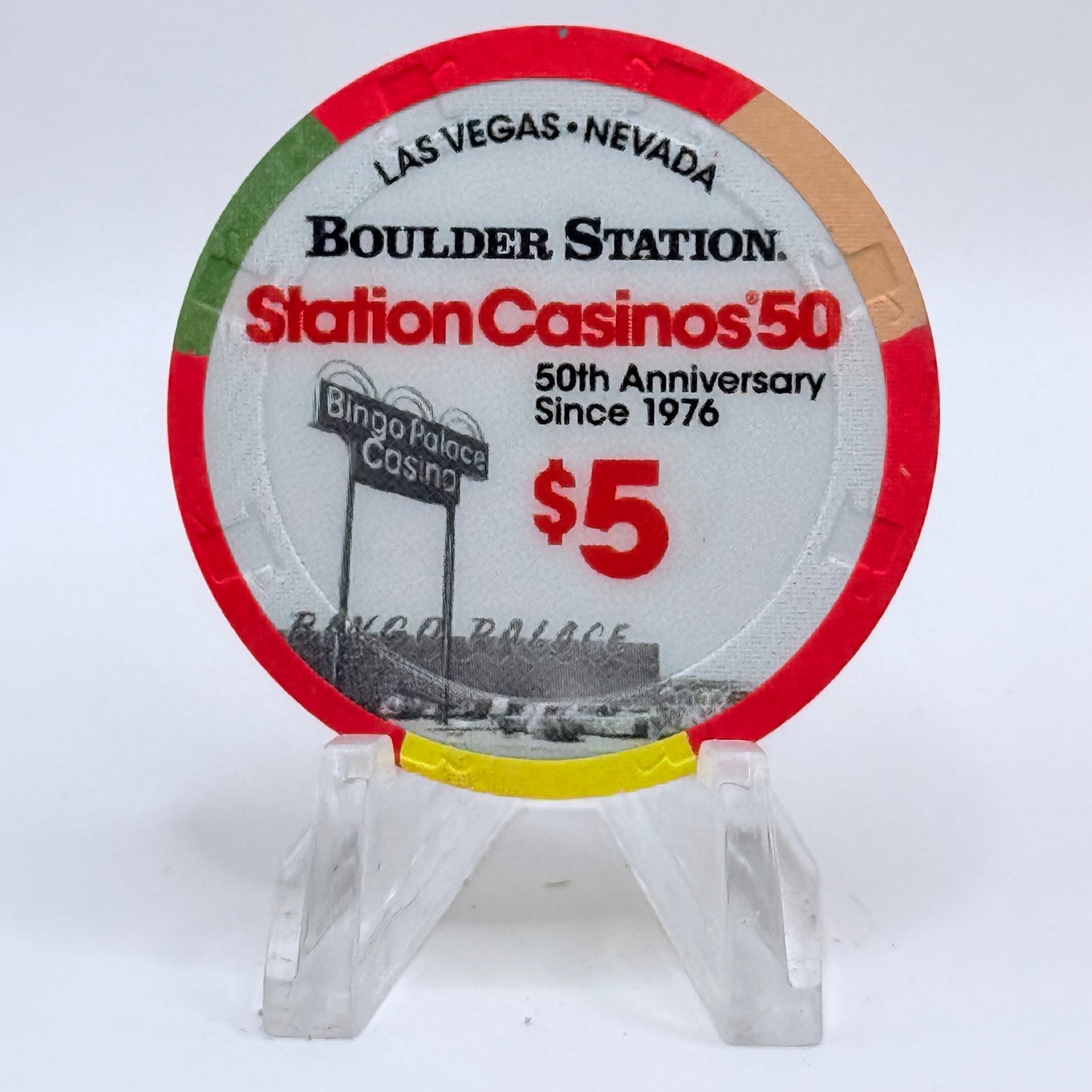 Boulder Station Las Vegas Nevada 2026 '50th Anniversary' LE $5 Casino Chip