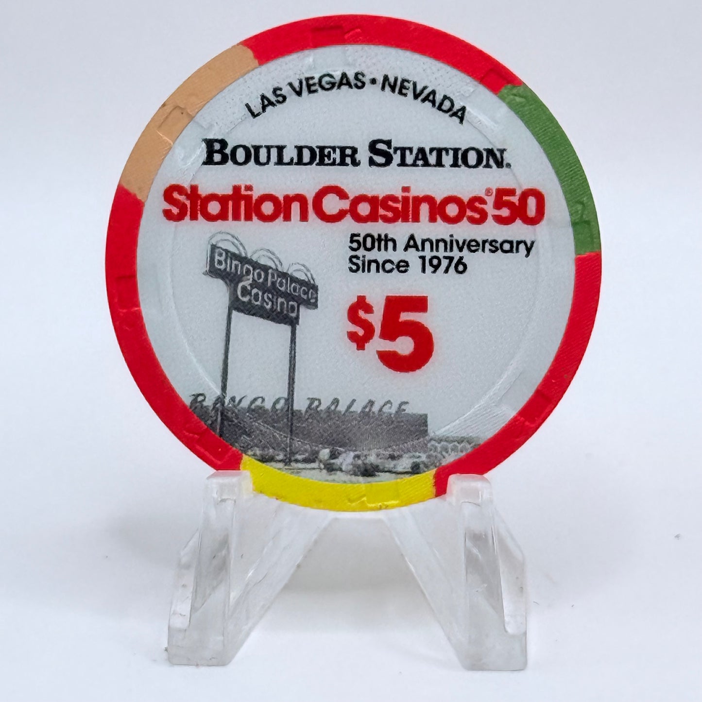 Boulder Station Las Vegas Nevada 2026 '50th Anniversary' LE $5 Casino Chip