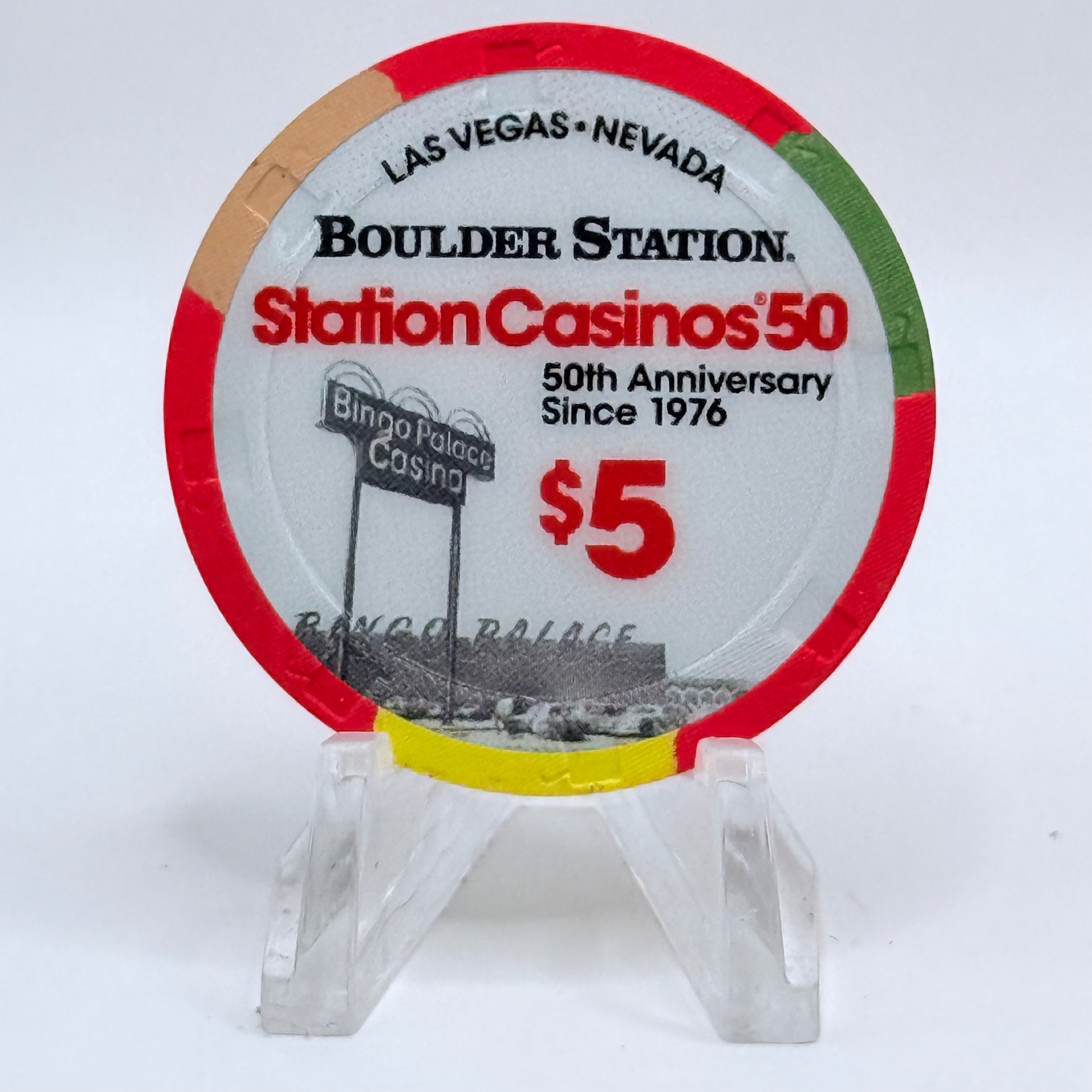 Boulder Station Las Vegas Nevada 2026 '50th Anniversary' LE $5 Casino Chip