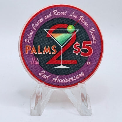 Palms Casino Resort Las Vegas Nevada 2003 '2nd Anniversary' LE $5 Casino Chip E1929