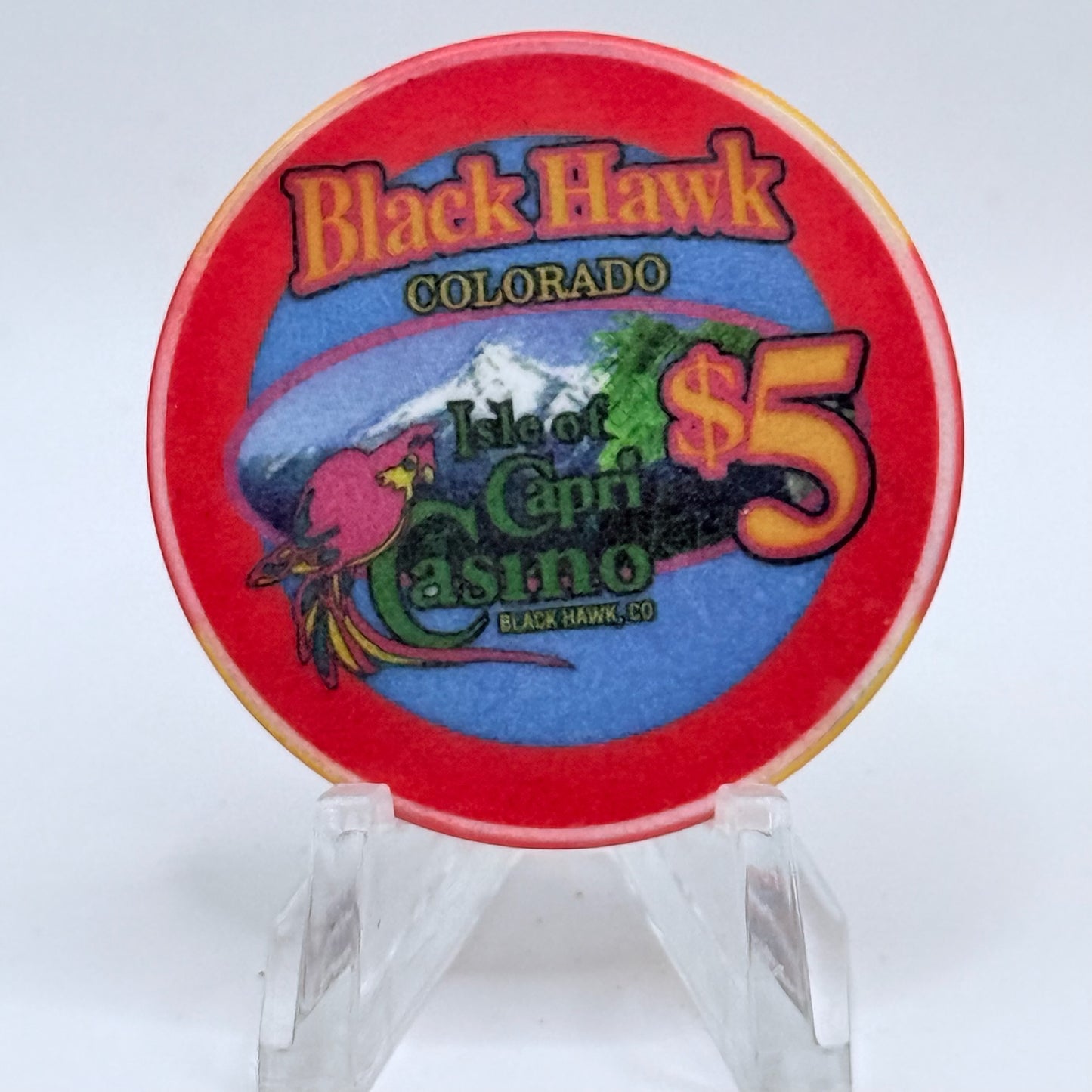 Isle of Capri Casino Black Hawk Colorado 1998 'Grand Opening' LE $5 Casino Chip