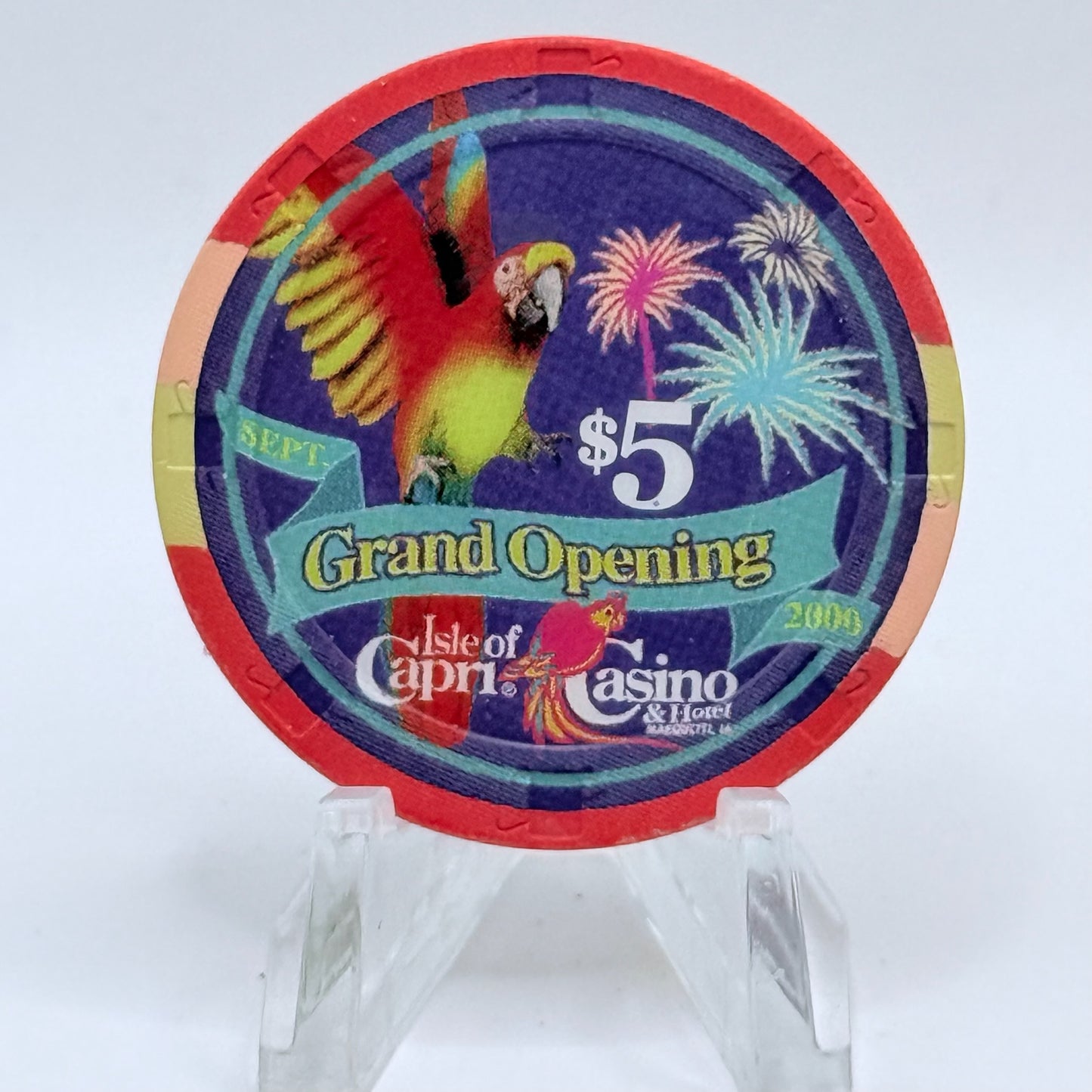 Isle of Capri Marquette Iowa 2000 'Grand Opening' LE $5 Casino Chip