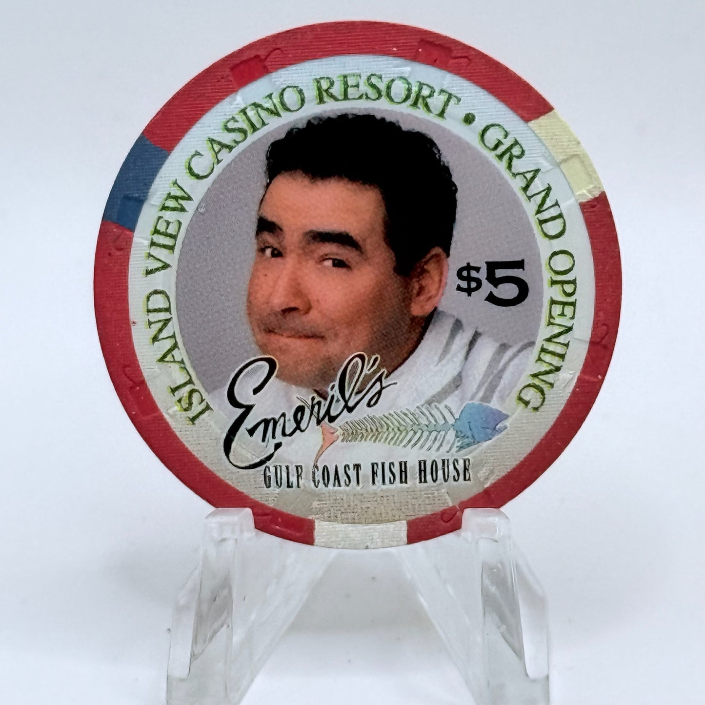 Island View Gulfport Mississippi 2006 'Emeril's Gulf Coast Fish House Grand Opening' LE $5 Casino Chip