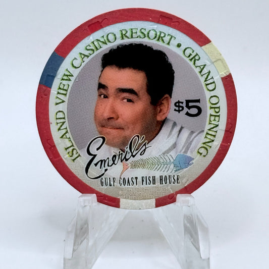 Island View Gulfport Mississippi 2006 'Emeril's Gulf Coast Fish House Grand Opening' LE $5 Casino Chip