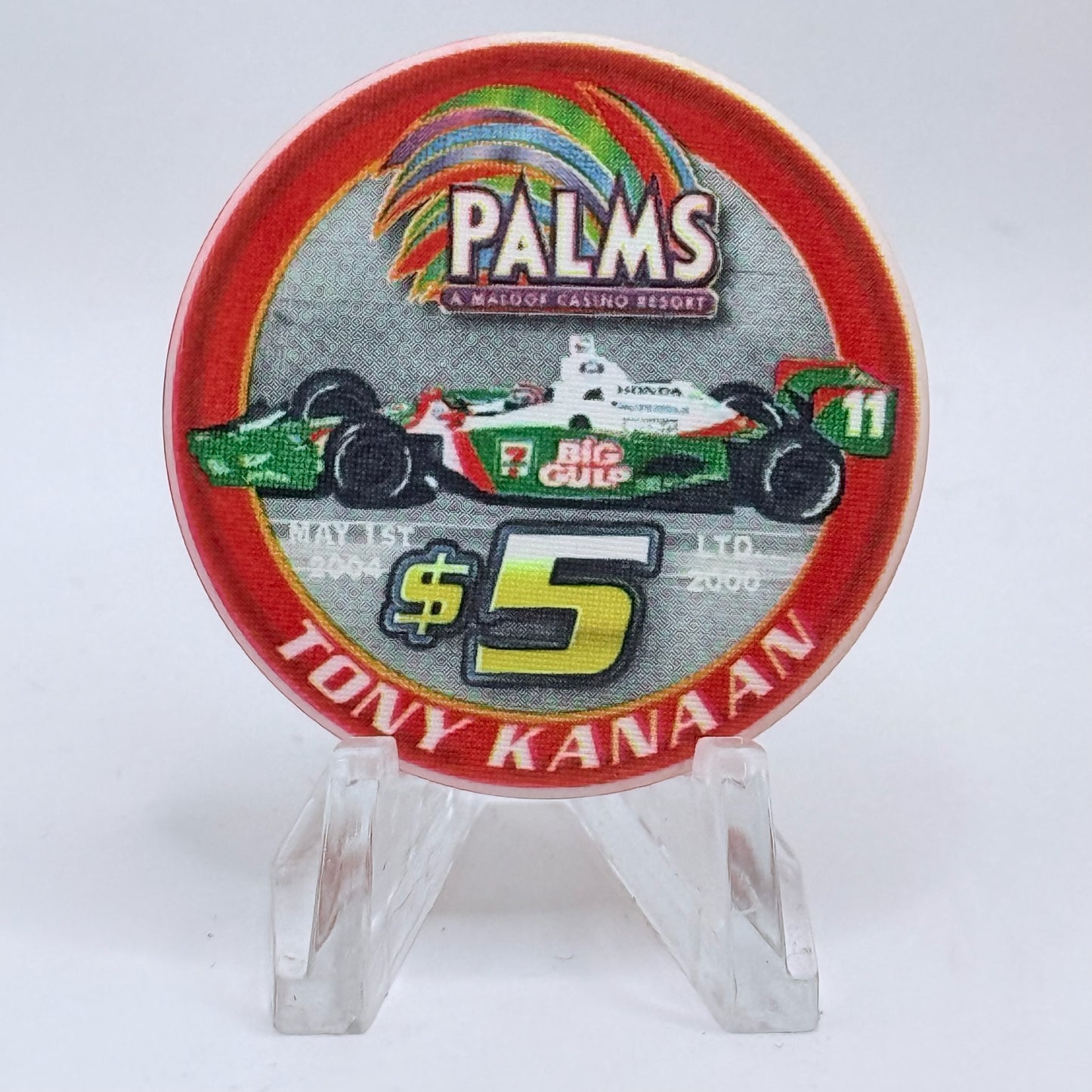 Palms Casino Resort Las Vegas Nevada 2004 'Tony Kanaan' LE $5 Casino Chip E1932