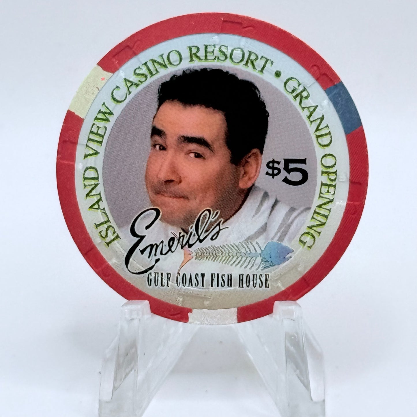Island View Gulfport Mississippi 2006 'Emeril's Gulf Coast Fish House Grand Opening' LE $5 Casino Chip