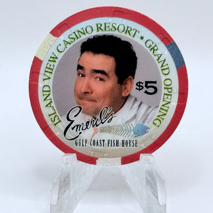 Island View Gulfport Mississippi 2006 'Emeril's Gulf Coast Fish House Grand Opening' LE $5 Casino Chip